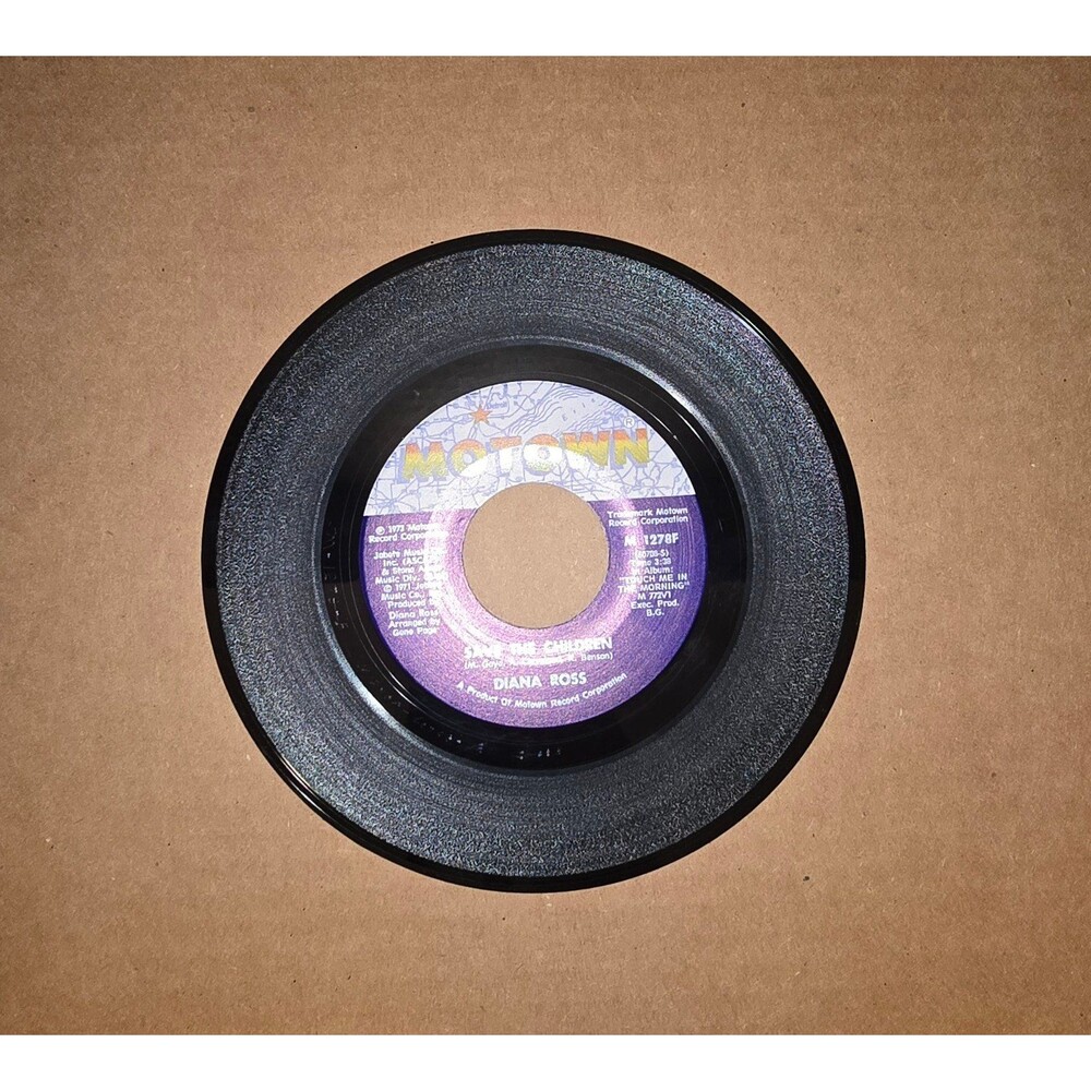 Diana Ross 7" Vinyl Record Save the Children / Last Time I Saw Him